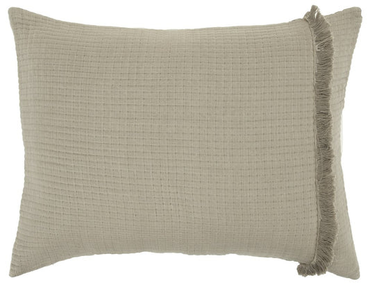 Natural Checkered Queen Quilt