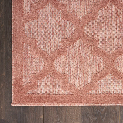 5' X 7' Coral Indoor Outdoor Area Rug