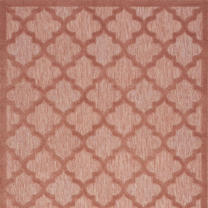 5' X 7' Coral Indoor Outdoor Area Rug