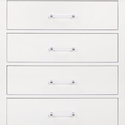 16" Blue Solid Wood Five Drawer Chest With LED Lighting