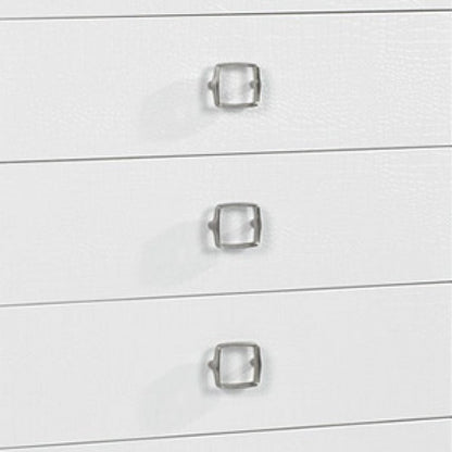 63" Black Six Drawer Shagreen Faux Croc Double Dresser