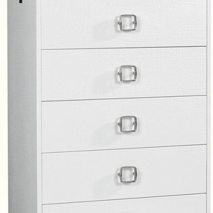63" Black Six Drawer Shagreen Faux Croc Double Dresser