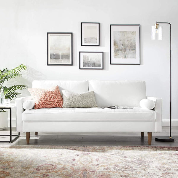 EEI-3764-WHI Valour Performance Velvet Sofa, White-0