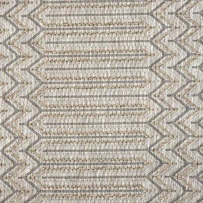 5' X 7' Gray Chevron Handmade Indoor Outdoor Area Rug