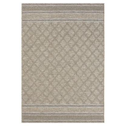 5' X 7' Gray Geometric Handmade Indoor Outdoor Area Rug