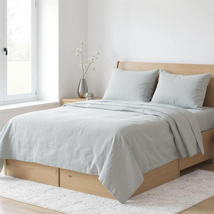 Light Pink Linen King Flat Sheet