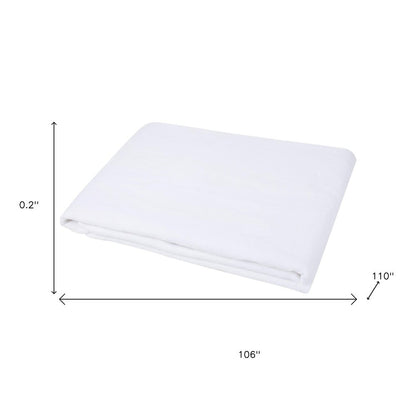 White Linen King Flat Sheet