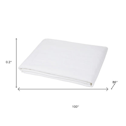 Light Pink Linen Twin Flat Sheet