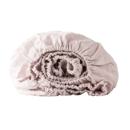 Light Pink Linen California King Fitted Sheet