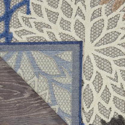 12' X 15' Blue And Ivory Indoor Outdoor Area Rug