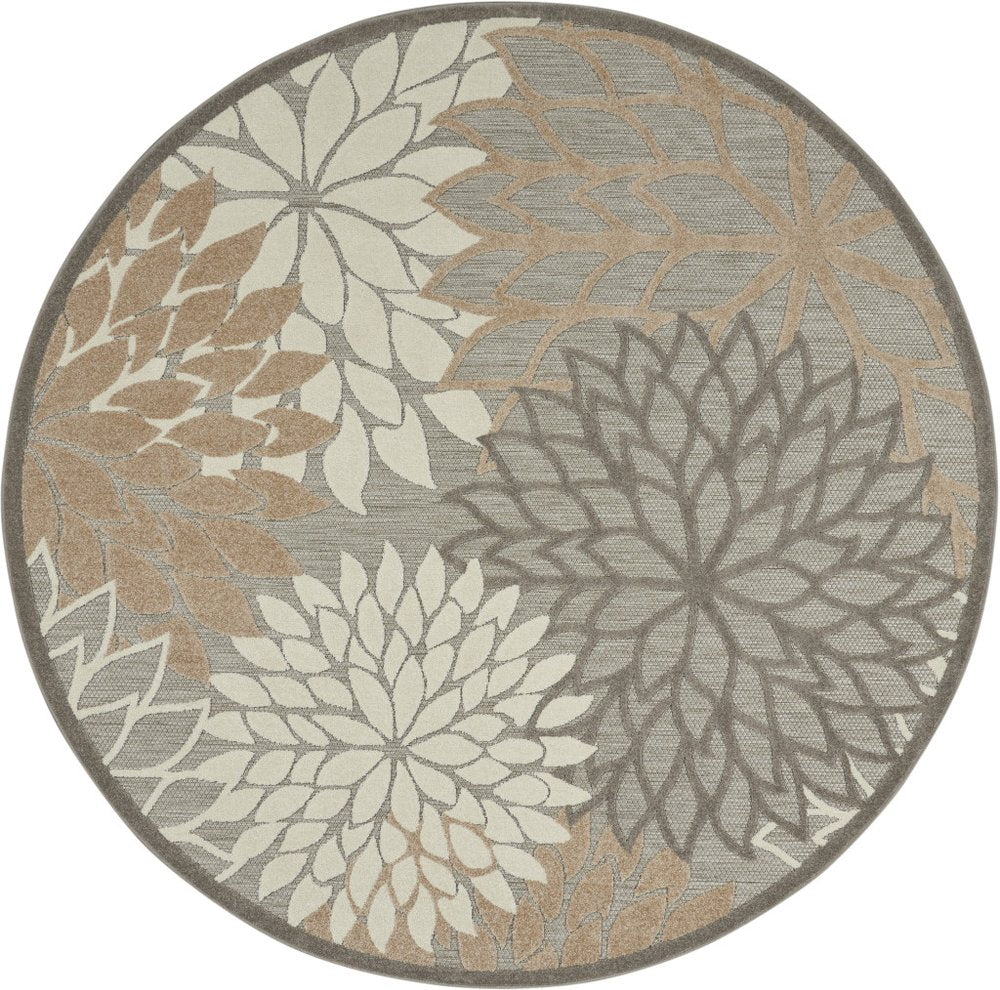 10' Gray and Ivory Indoor Outdoor Area Rug