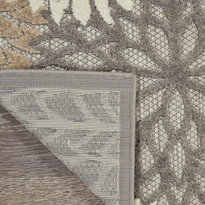 12' X 15' Gray And Ivory Indoor Outdoor Area Rug