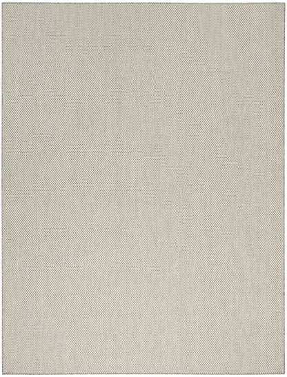 10' X 14' Ivory And Silver Indoor Outdoor Area Rug