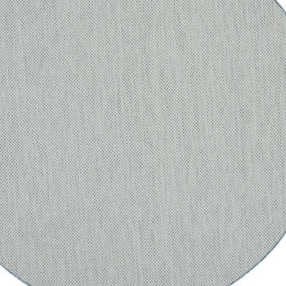 6' Blue Square Geometric Power Loom Area Rug