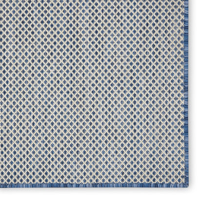 4' Bone Square Geometric Power Loom Area Rug