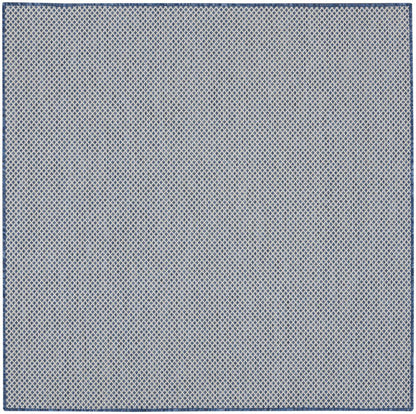 4' Bone Square Geometric Power Loom Area Rug