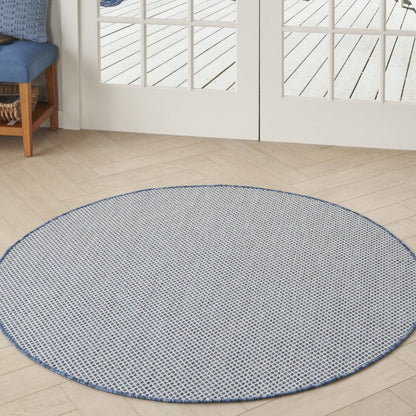 4' Bone Square Geometric Power Loom Area Rug