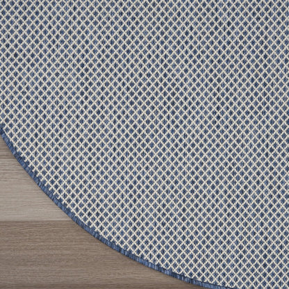 4' Bone Square Geometric Power Loom Area Rug