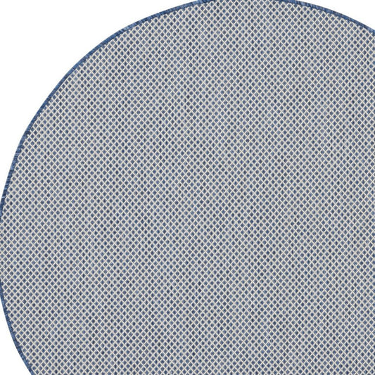 4' Bone Square Geometric Power Loom Area Rug