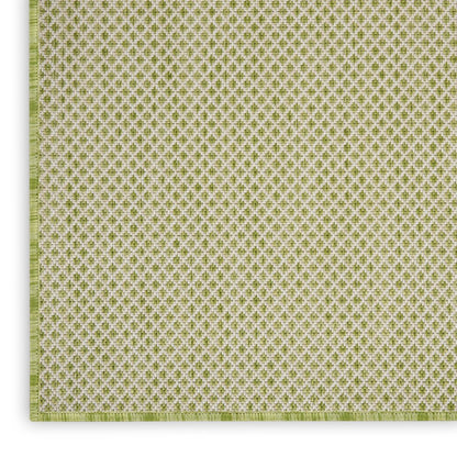 6' X 9' Green Geometric Power Loom Area Rug