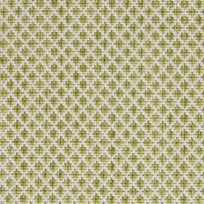 8' X 10' Green And Ivory Indoor Outdoor Area Rug