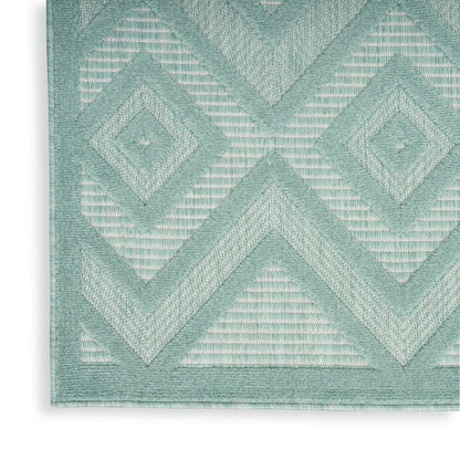 7' X 10' Aqua Indoor Outdoor Area Rug
