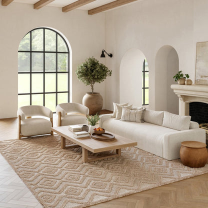 9' X 12' Beige Indoor Outdoor Area Rug