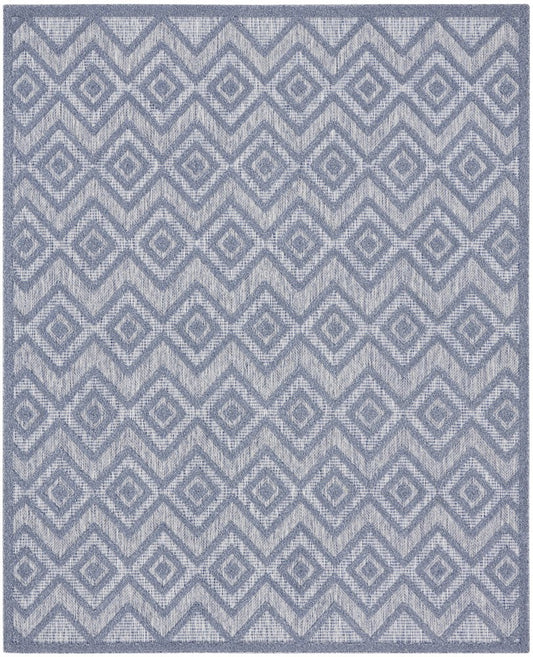 8' X 10' Blue Indoor Outdoor Area Rug