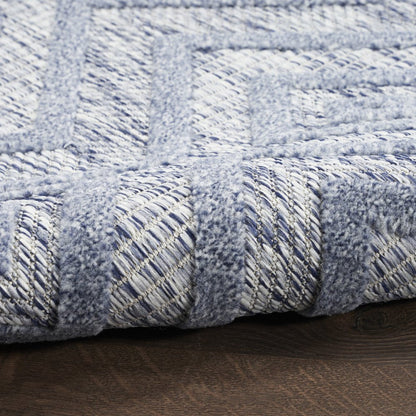 8' X 10' Blue Indoor Outdoor Area Rug