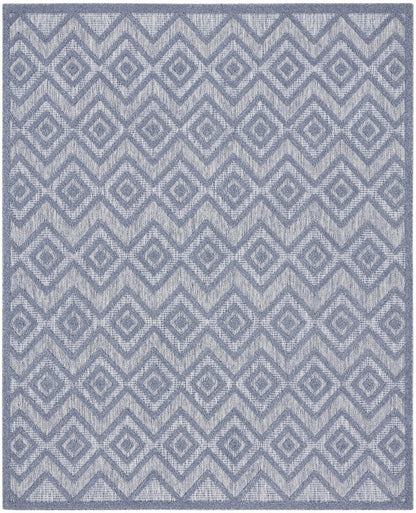 8' X 10' Blue Indoor Outdoor Area Rug