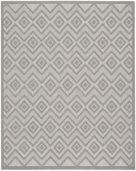 7' X 10' Gray Indoor Outdoor Area Rug