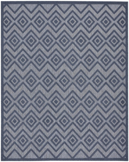 8' X 10' Navy Blue Indoor Outdoor Area Rug