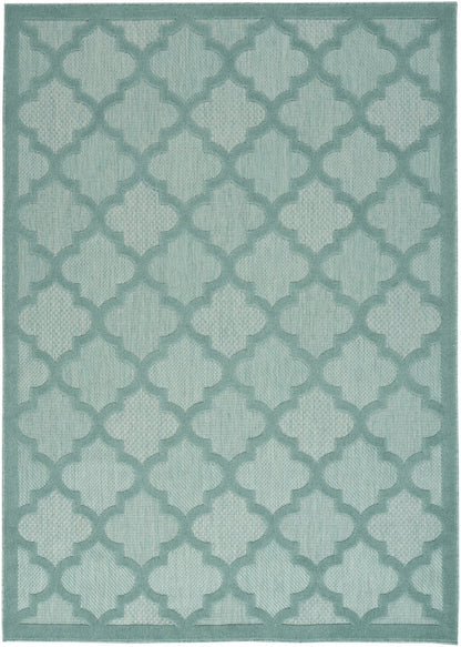 8' X 10' Aqua Indoor Outdoor Area Rug