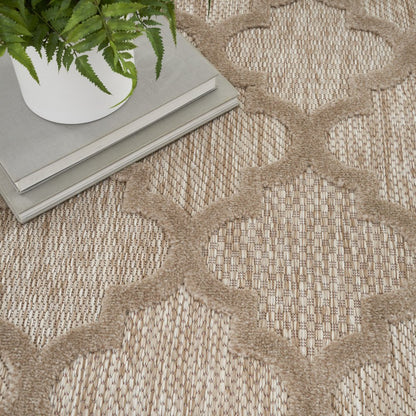 8' X 10' Beige Indoor Outdoor Area Rug