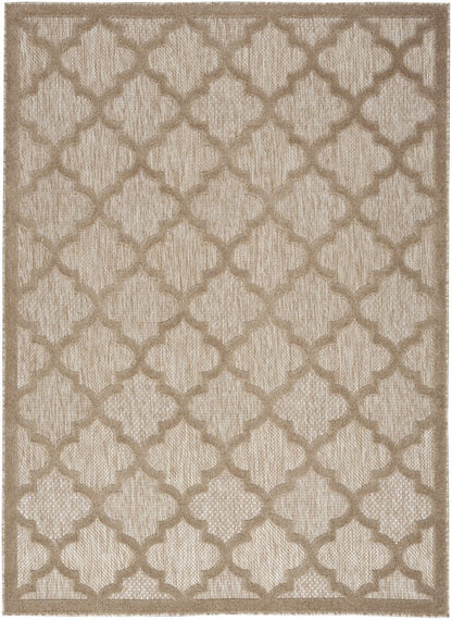 8' X 10' Beige Indoor Outdoor Area Rug