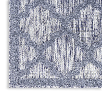 8' X 10' Blue Indoor Outdoor Area Rug