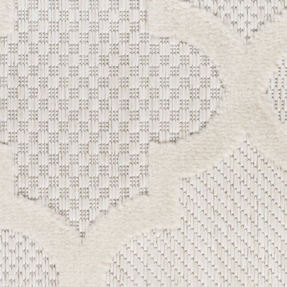 8' X 10' Cream Indoor Outdoor Area Rug