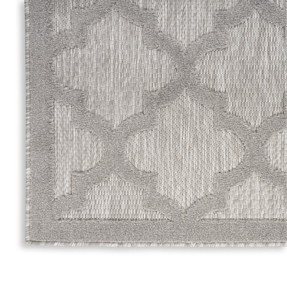 6' X 9' Cream Geometric Flatweave Area Rug