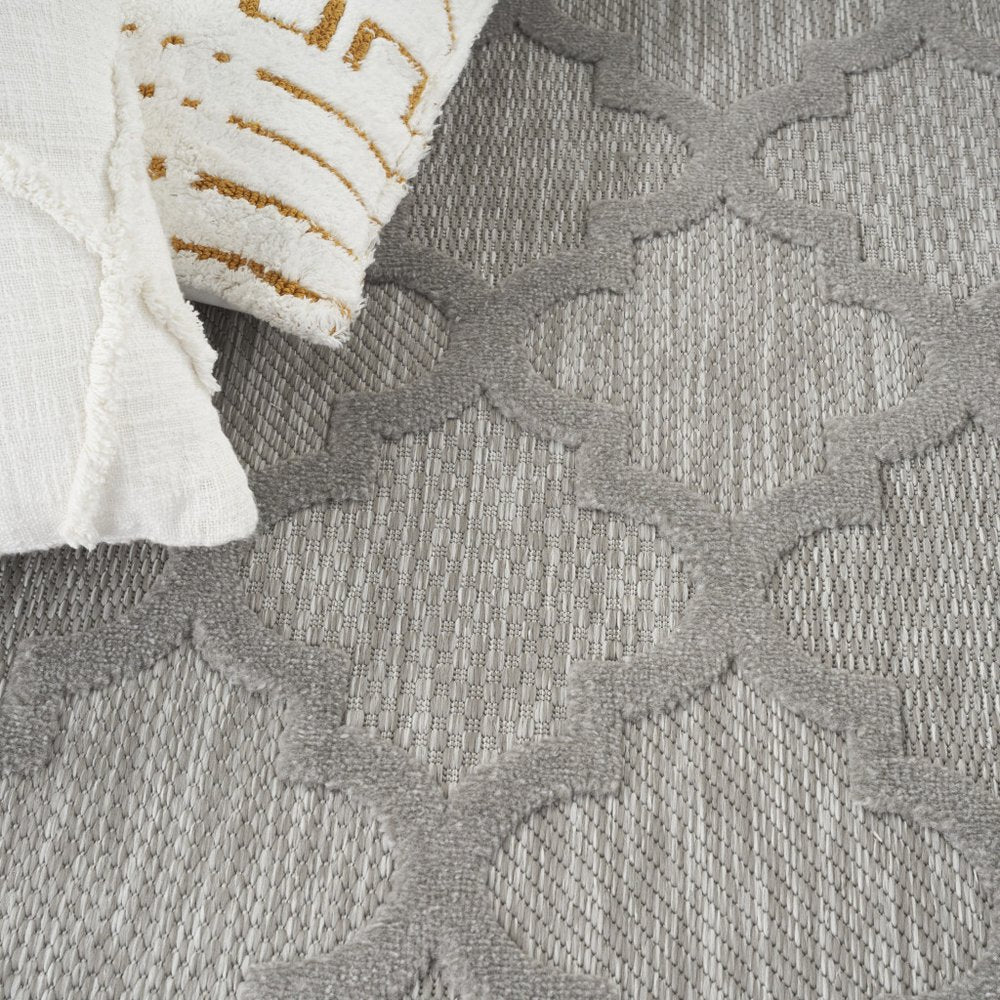 6' X 9' Cream Geometric Flatweave Area Rug