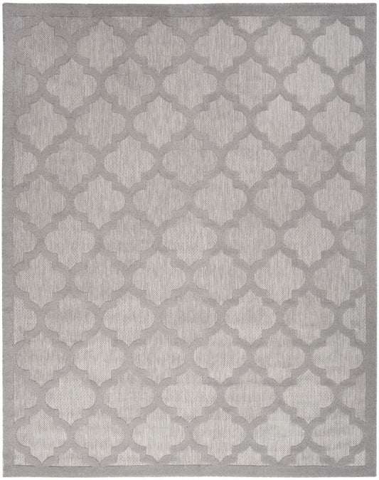 7' X 10' Gray Indoor Outdoor Area Rug