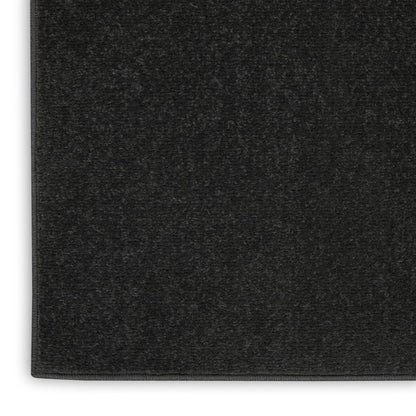 8' X 11' Black Indoor Outdoor Area Rug
