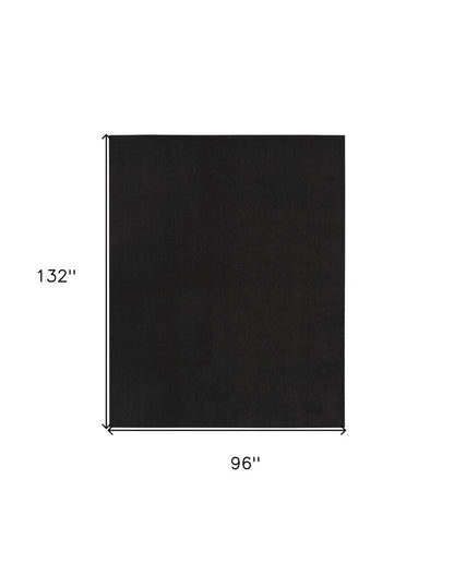 8' X 11' Black Indoor Outdoor Area Rug