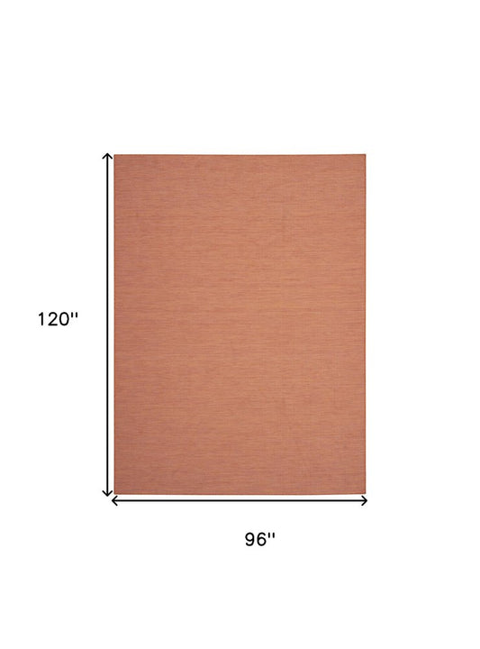 8' X 10' Terra Cotta Indoor Outdoor Area Rug