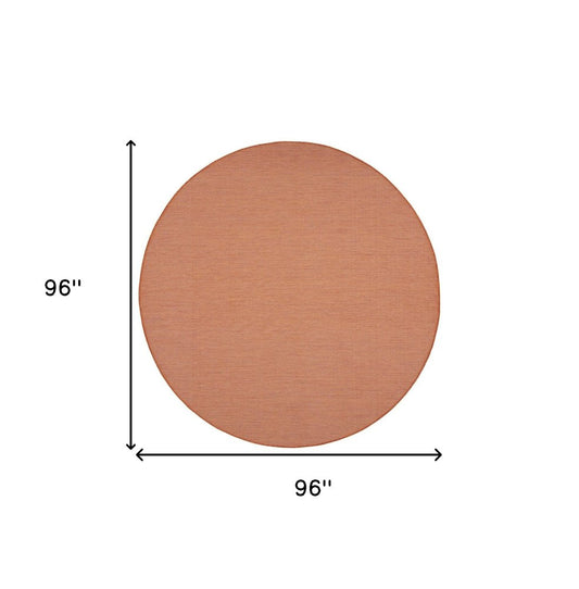 8' Terracotta Indoor Outdoor Area Rug