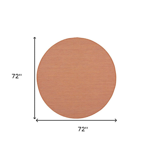 6' Terracotta Indoor Outdoor Area Rug