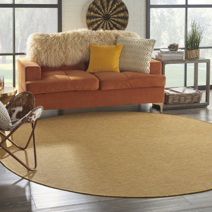 8' Yellow Indoor Outdoor Area Rug