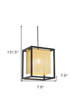 Gold and Black Geometric Metal Ceiling Light