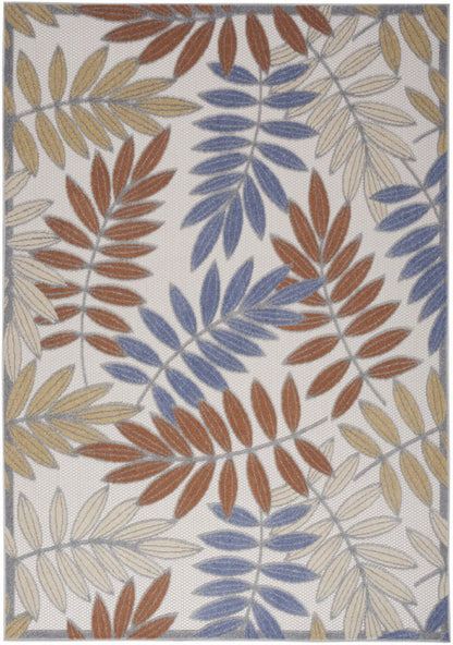 4' X 6' Blue Indoor Outdoor Area Rug