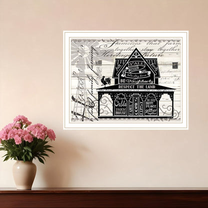 Y'ALL BLESSED FARMHOUSE Black Framed Print Wall Art