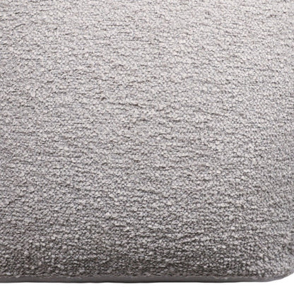 18" Ivory Polyester Cube Outdoor Pouf Ottoman